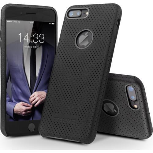 QIALINO Luxury Genuine Leather Back Cover for iPhone 8 Fashion Ultra Thin Business Phone Case for iPhone 8 plus for 4.7/5.5 inch