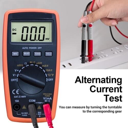 81B Mini Digital Multimeter Auto Range Measure Resistance Current Voltage Temperature Pocket Ammeter GK99