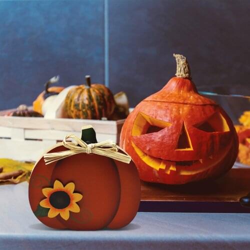 Wooden Ornaments Decorations Crafts Centerpiece Signs New Home Thanksgiving Harvest Festival Pumpkin Turkey Party Scene Decor
