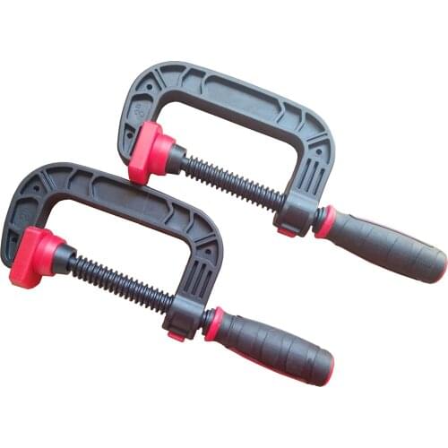 Duratec 2pcs C Clamps3 inch Opening with 10 inch Overall Length . Quickly Opens or Closes with Release Button.For Woodworking