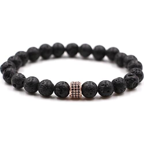 KANGKANG Fashionable 8mm stone Bracelets For Men&Women 4 color pave CZ Round tube charm popular classic Bracelet Jewelry 2018