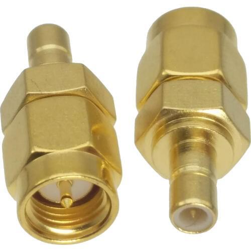 SMB male plug to SMA male plug RF coaxial adapter connector