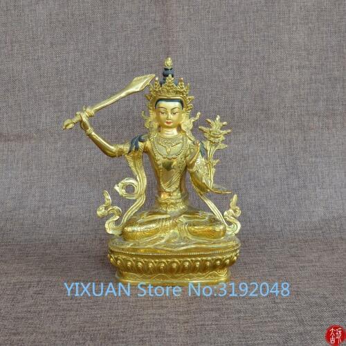 Brass Antique Gold sword Buddha Shakya Mani Buddha bronze ornaments of Mani