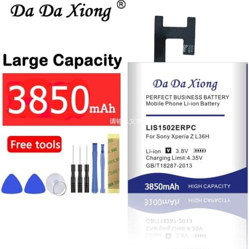 3850mAh LIS1502ERPC Li-ion Phone Battery for Sony Xperia Z L36H lt36h L36i S39H SO-02E C6603 C6602 C6600 C660X Xperia C CN3
