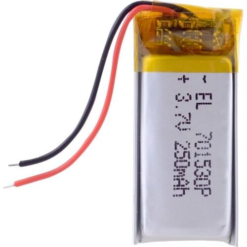701530 250mah Lipo cells 3.7V Lithium Polymer Rechargeable Battery For earphone wireless headphones headset