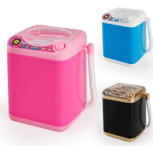 Mini Makeup Brush Cleaner Device Electric Automatic Eyelash Washing Machine Sponge Makeup Brush Cleaning Tools Girls Ladies Toys
