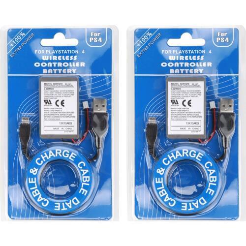 2X2000mAh Rechargeable Battery for Sony PS4 Gamepad Wireless Controller USB Charger Cable Battery for PS4 Dualshock 4 battery