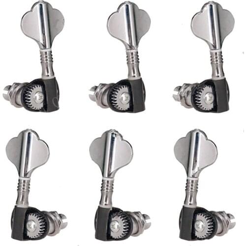 A Set of 6pcs Chrome Electric Bass Guitar Tuning Pegs Machine Heads Tuners guitar accessories parts Musical instrument
