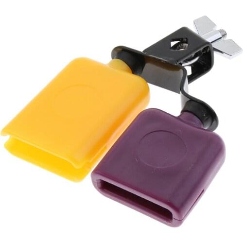 Plastic Material Multicolor Cowbell Drum Set Kit Musical Percussion Accessory
