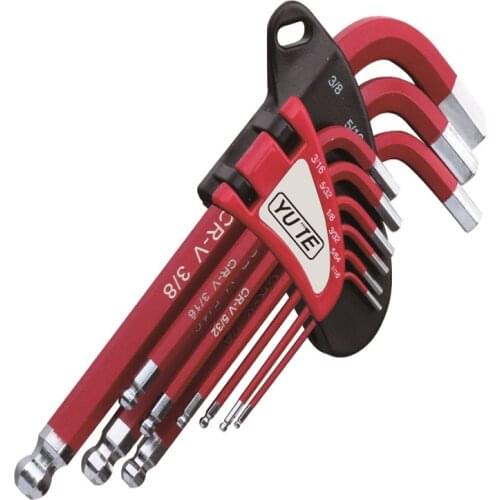 9PC Universal Hex Key Wrench Set Long Arm Torx Key Set Metric Ball Point Key Set