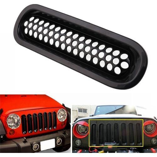 Dropshipping Auto Car Accessories Clip-in Front Insert Mesh Cover Grille Trim for 07-17 Jeep Wrangler JK Jeep Wrangler