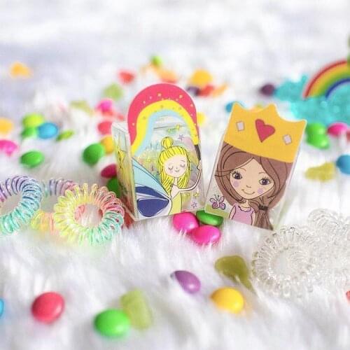 Invisibobble Kids Spiral Hair Ring Rainbow No-Ouch Coil Hair Ties ponytail Holder Strong Grip Wearing Comfort Updo Tool 3PCS