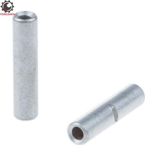 100Pcs 22-10 AWG Butt Splice Connectors Non Insulated Rolled Butt Crimp Connectors Terminal Tinned Splice Crimp Terminal