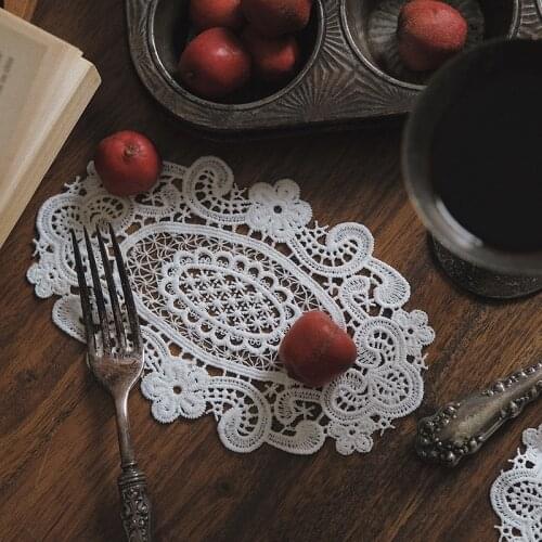 Vintage Lace Table Mat Photo Props Ins Style Room Decoration Gourmet Food Placemat Photo Props Photography Background