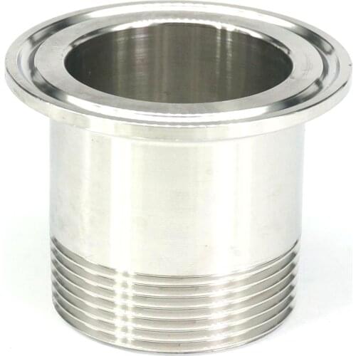1-1/2" BSP Male x Ferrule O/D 64mm Tri Clamp 2" 304 Stainless Steel Sanitary Ferrule Pipe Fitting Connector For Homebrew