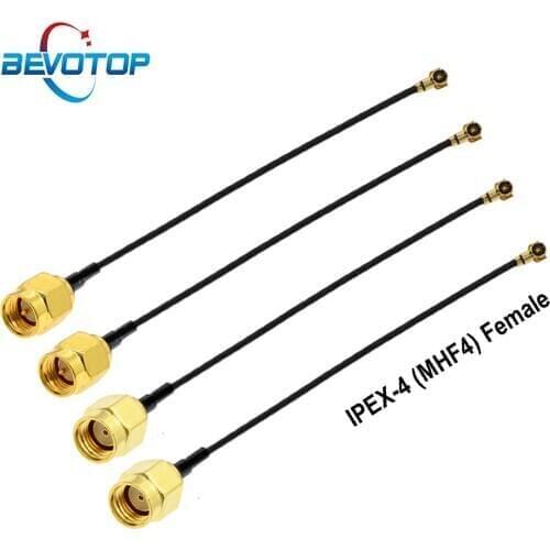 1pcs/lot IPX MHF4 Cable IPEX-4 MHF4 Female to RP-SMA / SMA Male WIFI Antenna Pigtail Jumper RG0.81MM Extension RF Cable