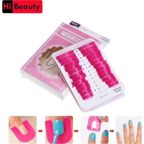 26pcs/set Creative Nail Polish Spill-Resistant Anti Leak Shield Molds Tips Finger Cover Clip Nail Art Gel Polish Protector