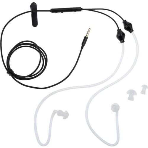 3.5mm Plug Air Tube Anti-Radiation Earphone 2 Air Acoustic Tube Stereo Headset for iPhone for Samsung