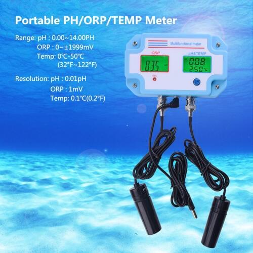 3-in-1 Long-term Monitoring Water Tester PH-2989 Ph Meter Multi-parameter Water Quality Analyzer Temperature & ORP Tester