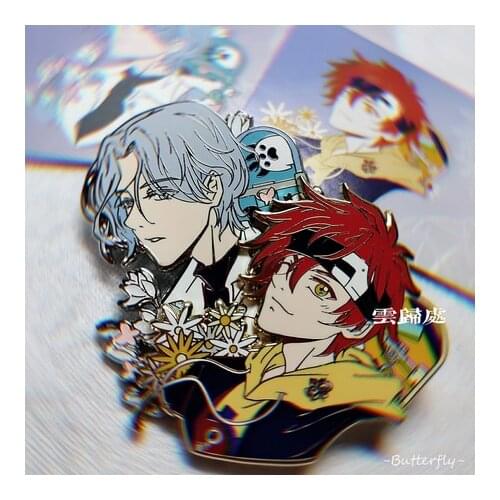 Anime SK EIGHT Hasegawa Ranga Chinen Miya Kyan Reki Metal Badge Button Brooch Pins Collection Medal Souvenir SK8 the Infinity