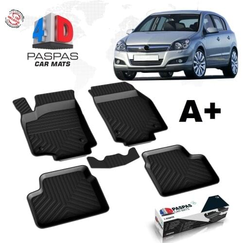 Opel Astra H HB car mat rubber black