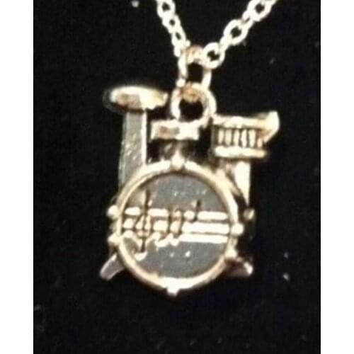 Drum kit -Charms Pendant Fashion jewelry Vintage Bands gift Statement Sweater Chain Necklace Pendant jewelry-137