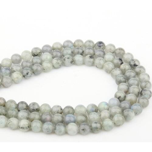 Natural Stone Beads Labradorite Wrap 4/6/8/10/12mm Fashion Jewelry Loose Beads for Jewelry Making Necklace DIY Bracelet
