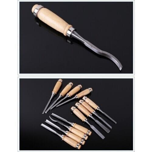 Woodworking Chisel DIY 12PCS Professional Manual Woodcarving Hand Chisel Tool Set Carpenter Woodworking Chisel DIY Hand Tool