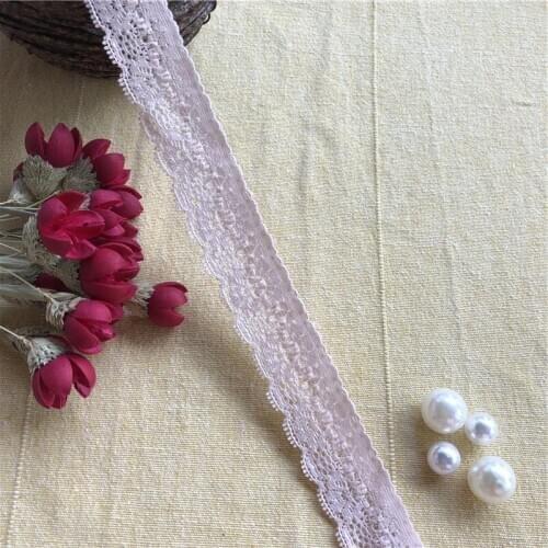 Elastic spandex 2.5cm S1989 lace trimming diy clothing dress underwear fabric handmade crafts material white black lace ribbon