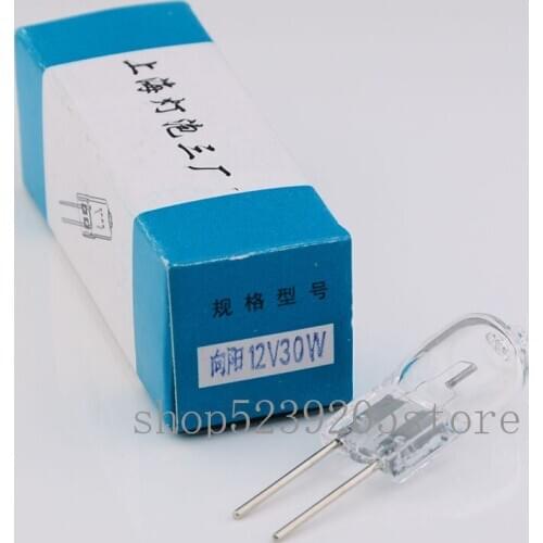 2pcs 12V 30W G6.35 Erect filament tungsten halogen lamp be used to 722N 752N 754N 723 7230G spectrophotometer microscope bulb