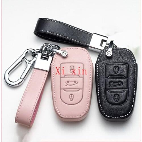 For Peugeot 308 408 5008 3008 2008 301 leather special car key cover remote protective shell