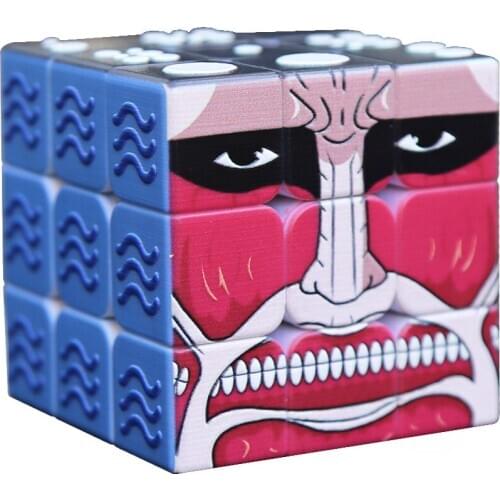 Attack on Titan Cube Magic Cube Speed Cube 3D Embossment Pattern Cube Toys for Children Collection Christmas Gift