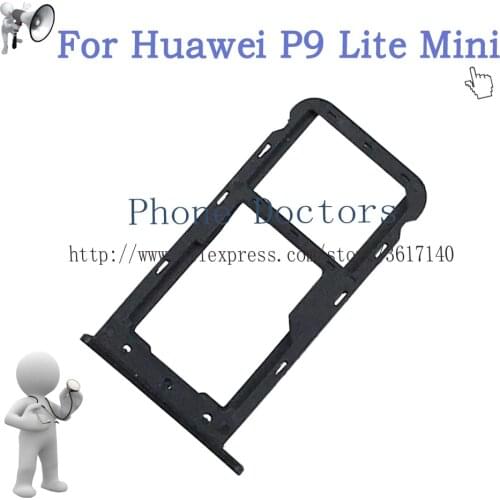 For Huawei P9 Lite Mini Sim Card Tray Micro SD Card Holder Slot Adapter Parts Sim Card Adapter Tracking Number