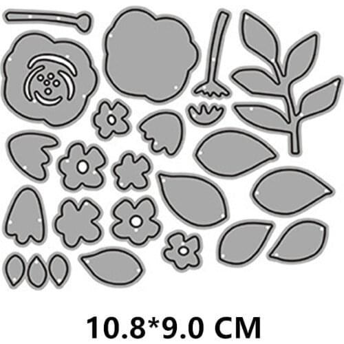2021 New Flower Grass Cutting Dies DIY Scrapbooking Embossing Paper Photo Frame Stamps Crafts Template Mould Stencils