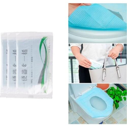 1Pcs Disposable Toilet Seat Cover Mat Portable 100% Waterproof Safety Toilet Seat Pad For Travel/Camping Bathroom Dropshipping