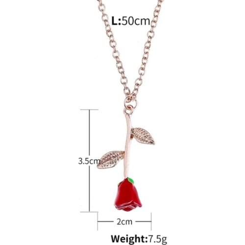 Valentines Day gift rose necklace bridesmaid gift wedding decoration bride shower hen party bachelorette party-7