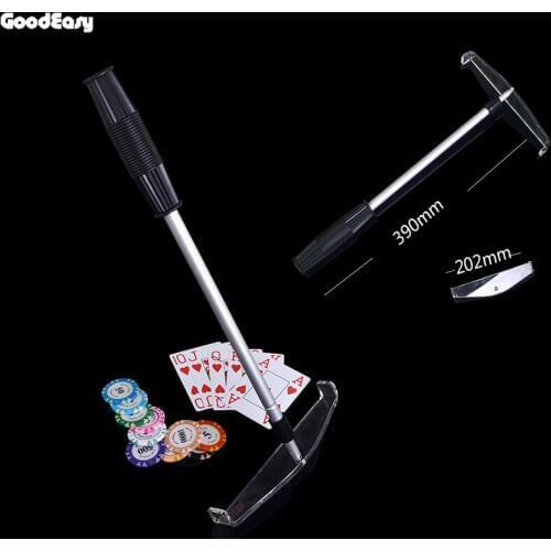 Poker Chip Push Chips Harrow Flexible Metal Chips Grilled target telescopic rod / bar Poker Table Accessories