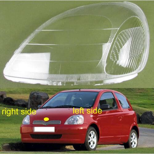 For Toyota Yaris 1999 2000 2001 2002 Headlights Transparent Cover Front Headlamps Transparent Lampshades Lamp Shell Masks