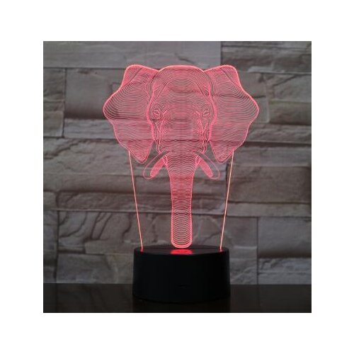 Lucky Elephant Cute Baby 7/16 Color Changing LED Night Light Lamp Wedding Party Decor 1pc Drop Shipping Best Gift