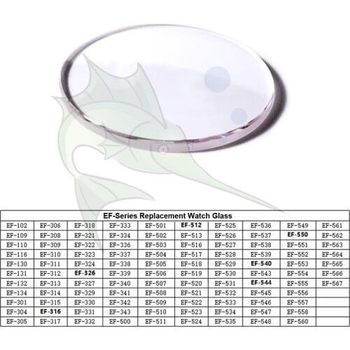High End Round Flat Mineral Watch Glass Replacement Parts for Casio EF-317~EF-342 Series Watch Repair