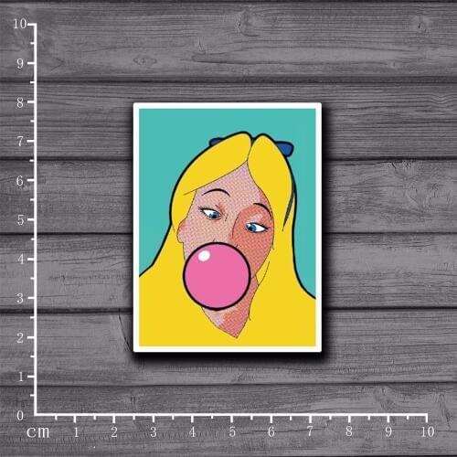 Bubblegum pop beauty On Notebook Scrapbooking Stationery Sticker Decor Decal For Ablum Diary Laptop Luggage Skateboard[Single]