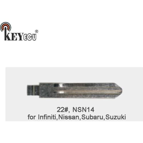 KEYECU 10x KEYDIY Universal Remotes Flip Key Blade 22#, NSN14 for Infiniti, for Nissan, for Subaru, for Suzuki