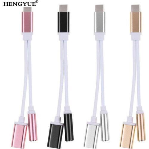 USB Type-C To 3.5mm Jack AUX Headphone Audio Splitter Converter Adapter Cable High Speed Certified Cell Phone Music Accessories