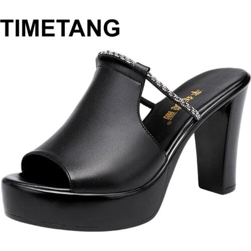 TIMETANGFashion Footwear High Heels Thick Heels Women Summer Platform Chunky Heels Womens Sandals Peep Toe Block Heels Sandals