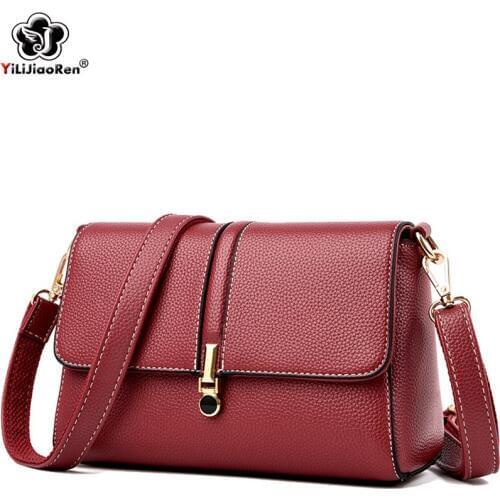 Famous Brand Crossbody Bags for Women Quality Leather Handbags and Messenger Bag New Elegant Shoulder Bag Women Sac A Main Femme
