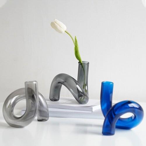 Nordic Geometry Vase Rose Flowers Home Table Ornaments Mariage Living Room Decorative For Wedding Arrangement Vase Flowers 1PC