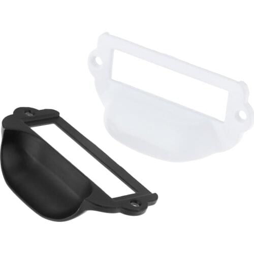 1PC Shell shape Antique Label Pull Frame Handle File Name Card Holder Cabinet Drawer Box Knobs 82*39mm Furniture hardware