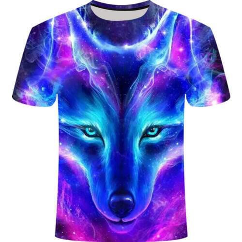 2020 Magic Galaxy Wolf hoodie T-shirt mens and womens fashion T-shirt T-shirt 3D sweatshirt casual shirt