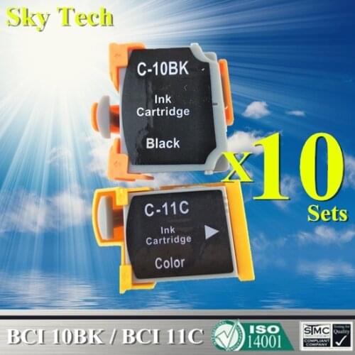 20X BCI10BK BCI11C Compatible Ink Cartridges For BCI-10 BCI-11 For Canon BJ-30 BJC-50 BJC-55 BJC-70 BJC-80 BJC-85 BJC-85PW