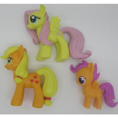 3PCS Little Pony MY Fluttershy scootaloo Rarity Applejack Figure A29H